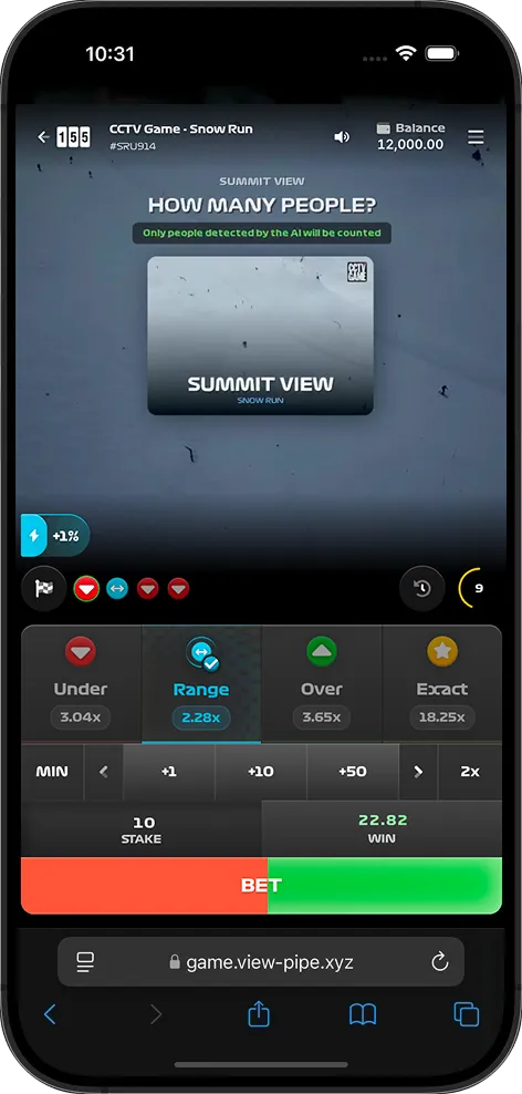 Snow Run live ski betting on mobile
